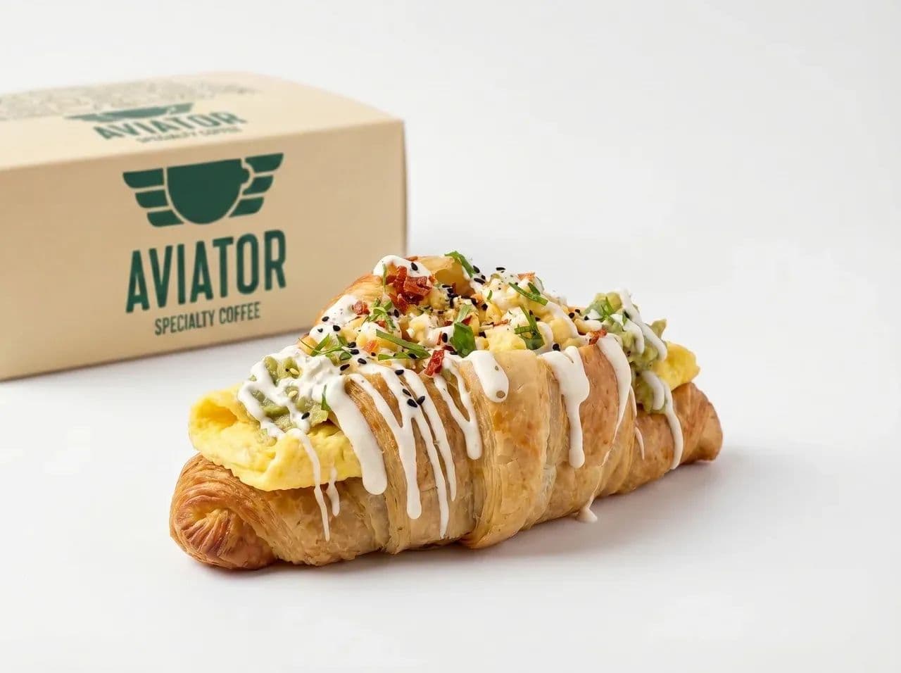 Egg avocado croissant image