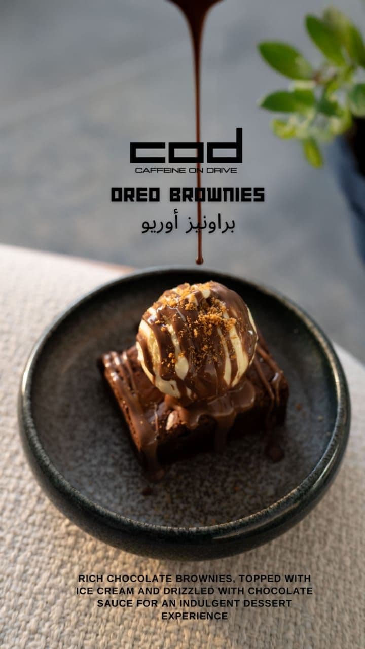 Brownies with ice cream image