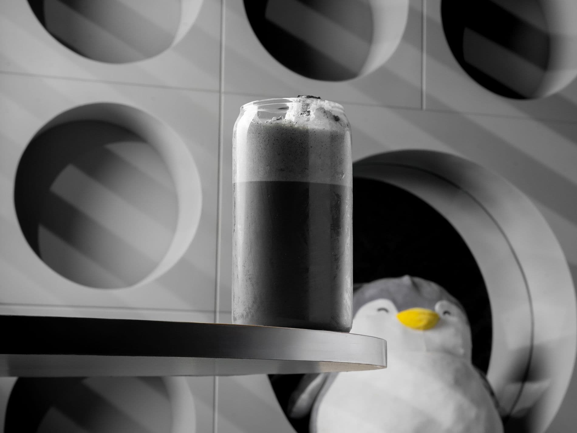 Iced White Penguin Latte image