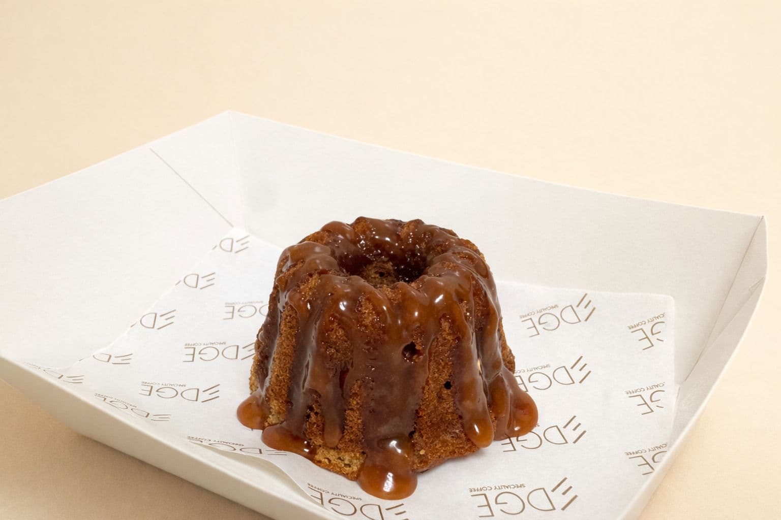 Date cake with caramel image