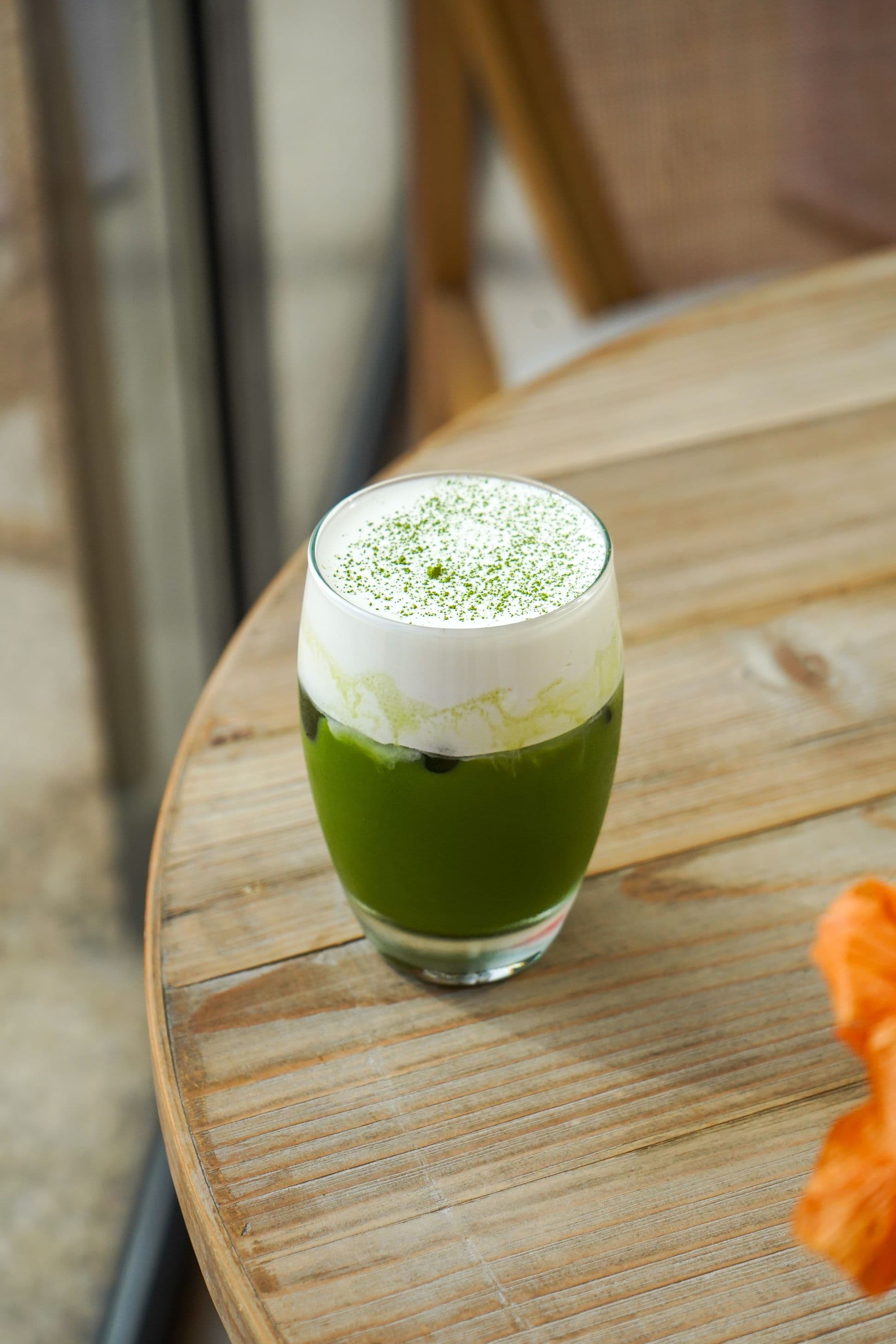 Salted vanilla foam Matcha image