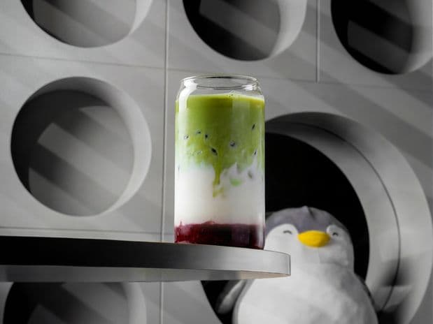 Iced Strawberry Matcha Latte image