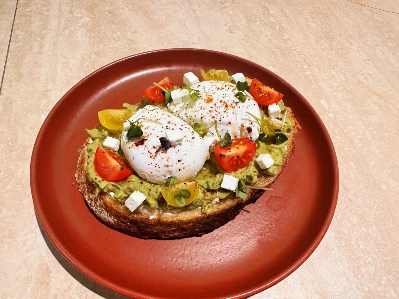 Avo Toast with Poached Egg image