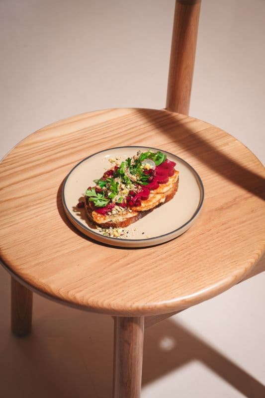 Halloumi Beet Toast image