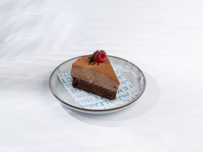 Chocolate Mousse Cake Slice image